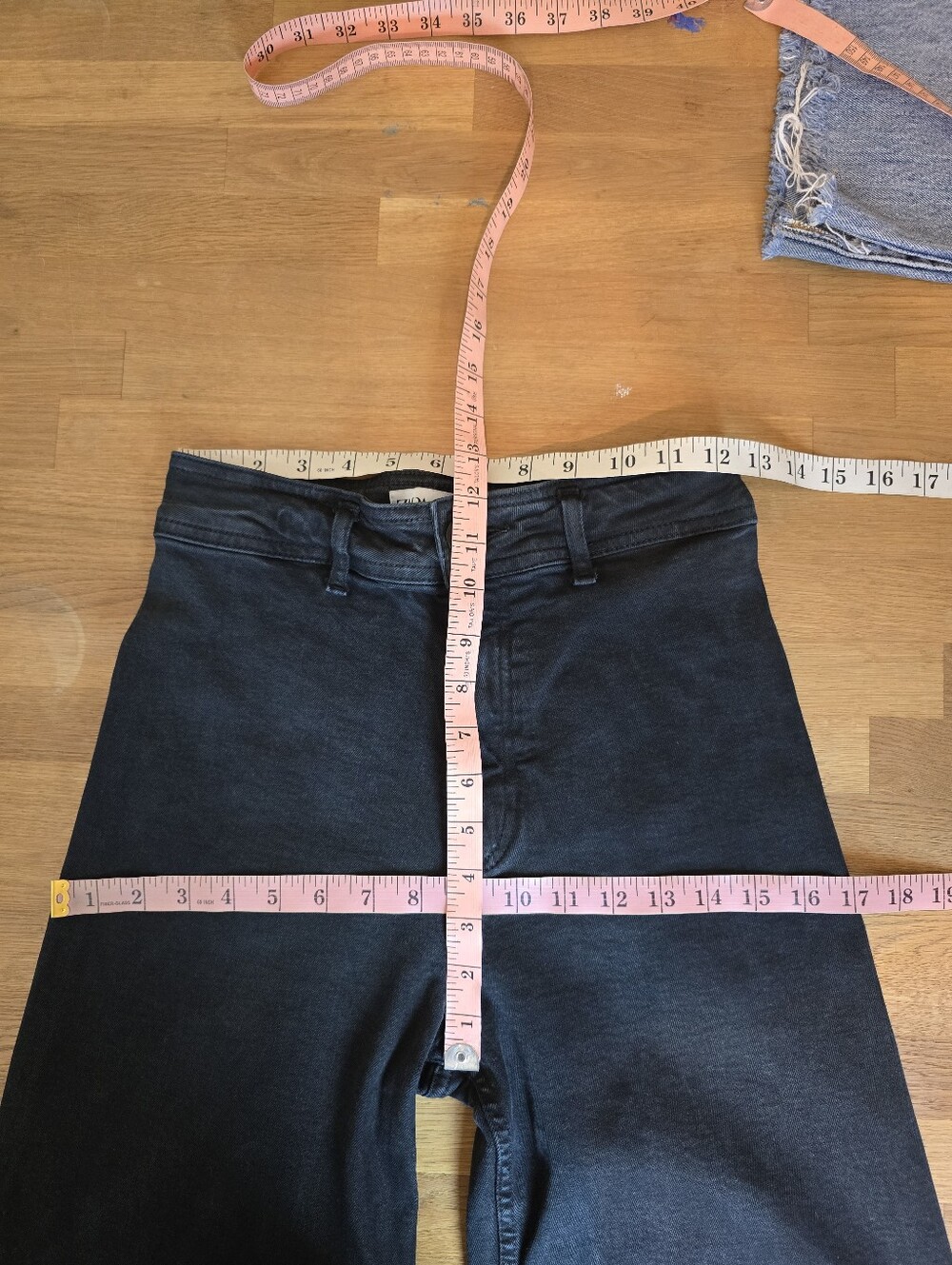 ZARA 6 The Marine Straight Black Jean Neutral Minimalist 6 - Picture 9 of 10